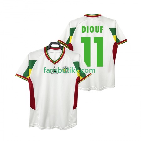 Fotballdrakt Senegal DIOUF 11 Retro Hjemmetrøye 2002 Kortermet
